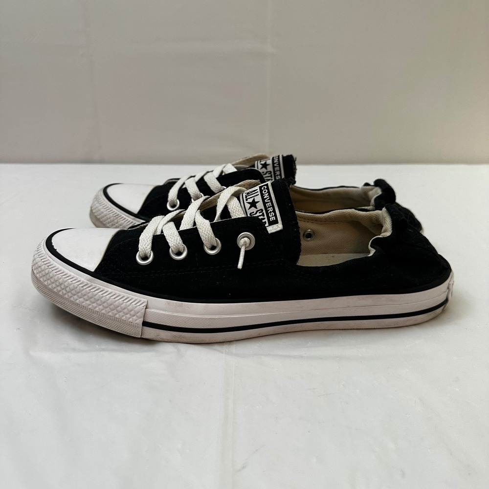 Converse Chuck Taylor All Star Shoreline Black White Slip On Sneakers Womens - Picture 4 of 9